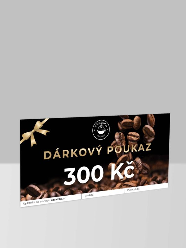 Dárkový poukaz 300 Kč Kávaloka